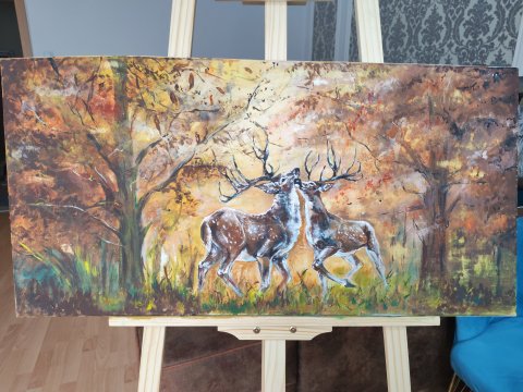 Двойка елени в гората